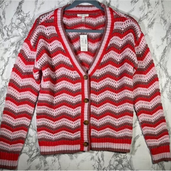 Maurices XS Womens Chevron Button down Cardigan Sweater - Picture 2 of 7